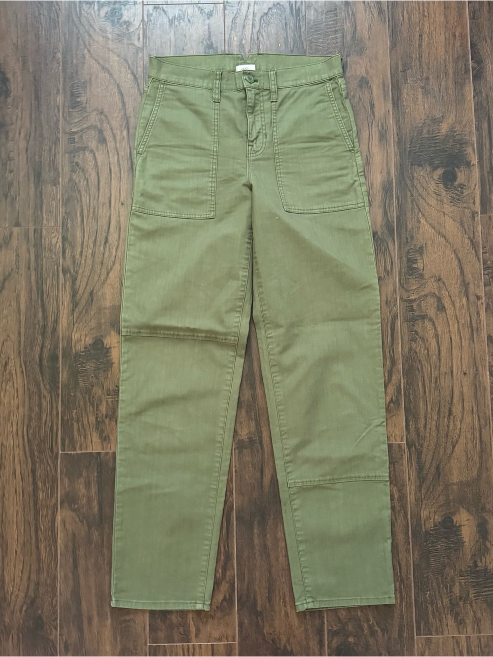 J. Crew Size 26T Green Garment-Dyed Cargo Pant in Chino Twill Pants
